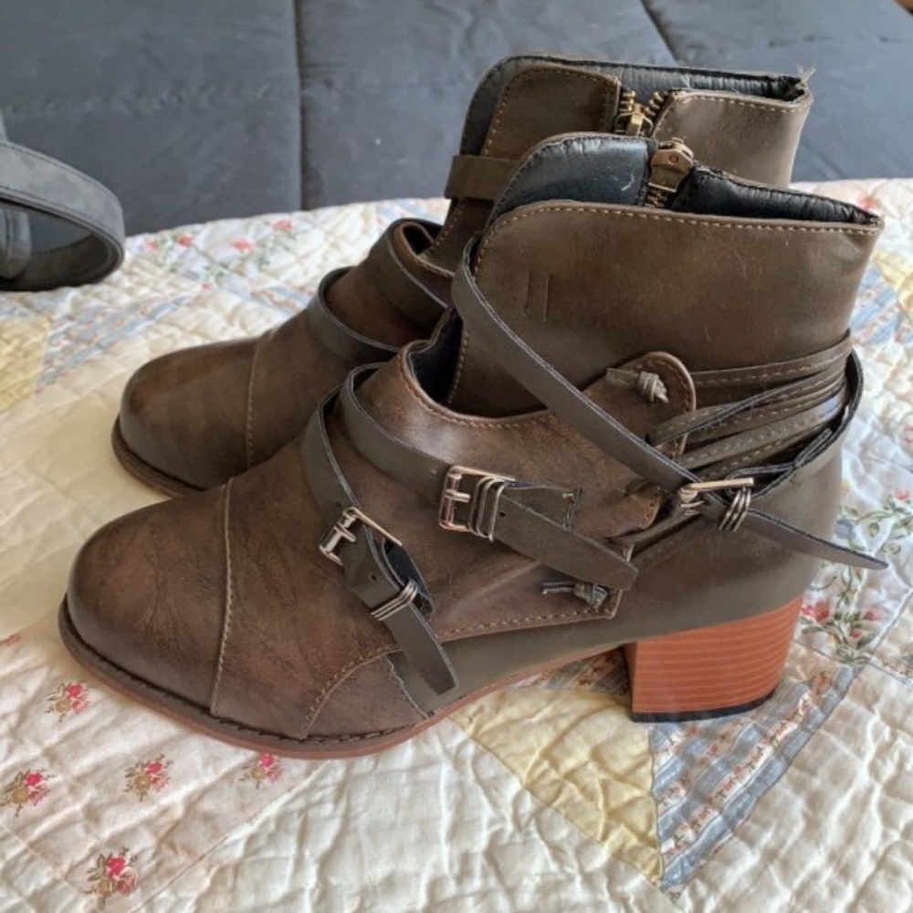 Brown booties